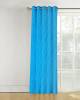 Solid blue plain pure cotton fabric readymade window curtain for bedroom and home decor